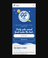 GG's Dirty Soda Bar website on a phone
